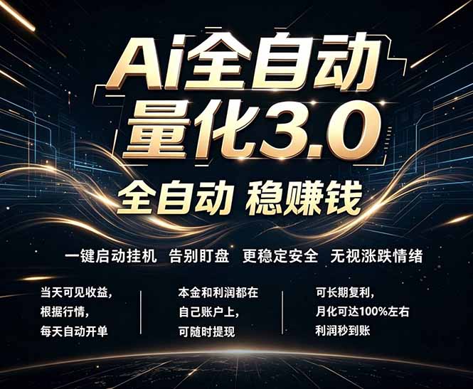 EA黄金量化，全天无人值守，24小时不停干，小白轻松操作，日入1000+-LanTi云网创