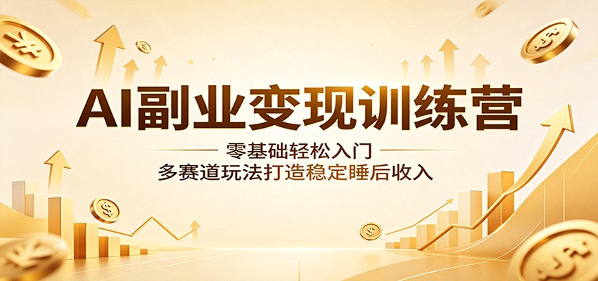 AI副业变现训练营：零基础轻松入门，多赛道玩法打造稳定睡后收入-LanTi云网创