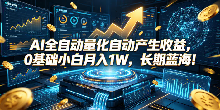 AI全自动量化自动产生收益，0基础小白月入1W，长期蓝海！【揭秘】-LanTi云网创