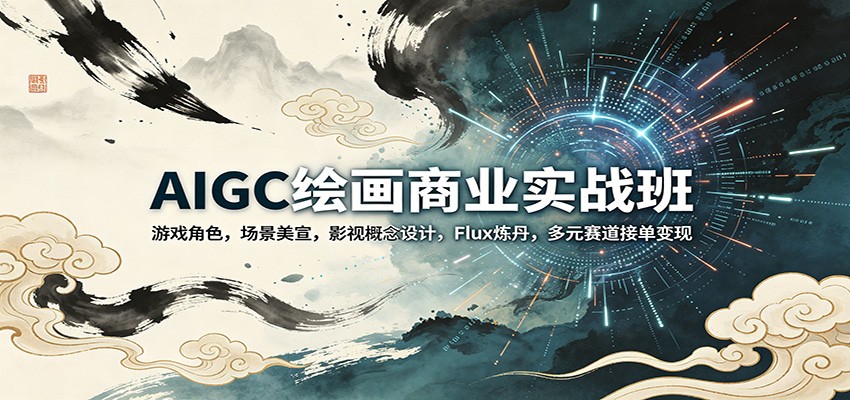 AIGC绘画商业实战班：游戏角色，场景美宣，影视概念设计，Flux炼丹，多元赛道接单变现-LanTi云网创