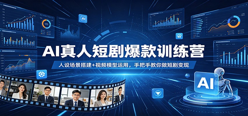 AI真人短剧爆款训练营：人设场景搭建+视频模型运用，手把手教你做短剧变现-LanTi云网创