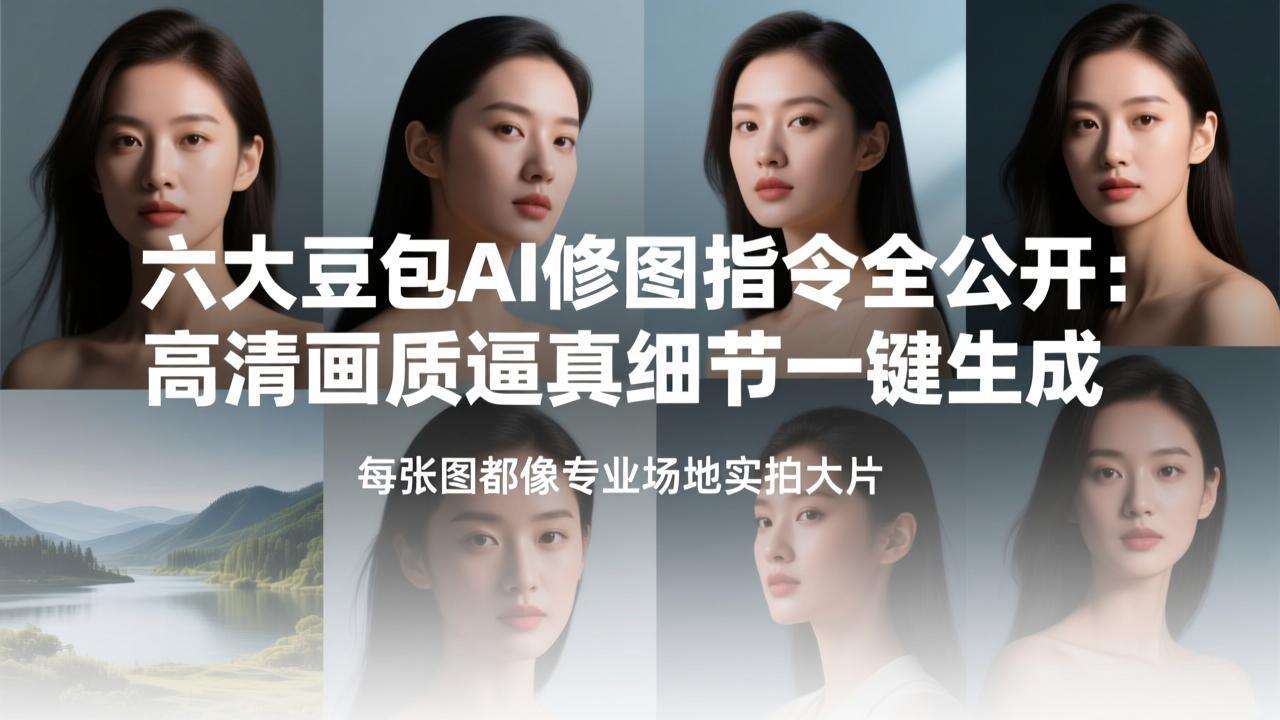 六大豆包AI修图指令全公开：高清画质逼真细节一键生成，每张图都像专业场地实拍大片-LanTi云网创