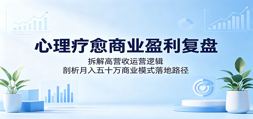 心理疗愈商业盈利复盘:拆解高营收运营逻辑,剖析月入五十万商业模式落地路径-LanTi云网创