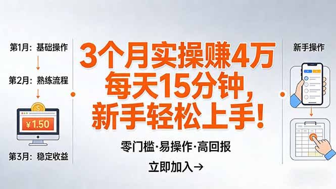 我3 个月实操赚了 4 万 ，每天操作15分钟，新手也能轻松上手！-LanTi云网创