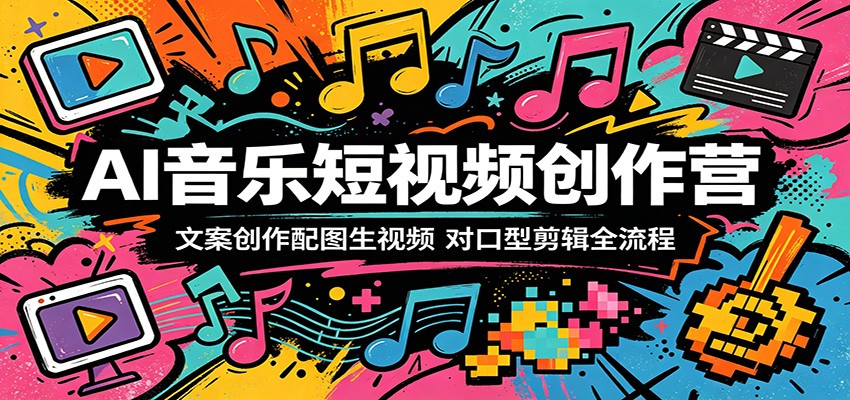 AI音乐短视频创作营：文案创作配图生视频，对口型剪辑全流程-LanTi云网创