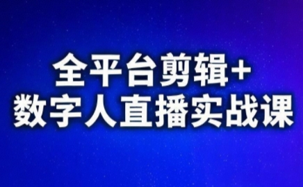 视频号、快手、抖音全平台剪辑+数字人直播实战课(更新2026)​-LanTi云网创