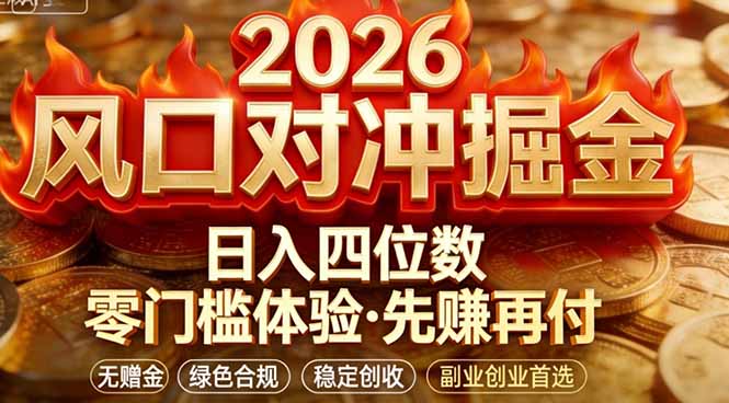 2026美金对冲套利，无赠金对冲策略保驾护航，低门槛易上手实操。单人单日收益2000+-LanTi云网创
