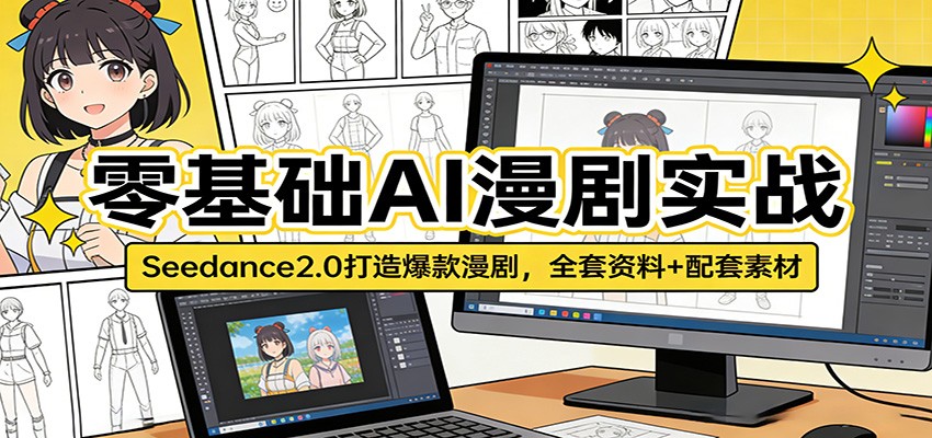 零基础AI漫剧实战：Seedance2.0打造爆款漫剧，全套资料+配套素材-LanTi云网创