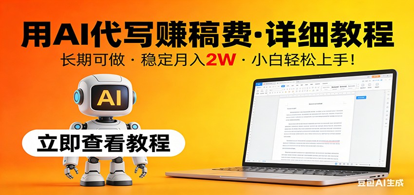 用AI代写赚稿费,详细教程,长期可做,稳定月入2W,小白轻松上手!-LanTi云网创