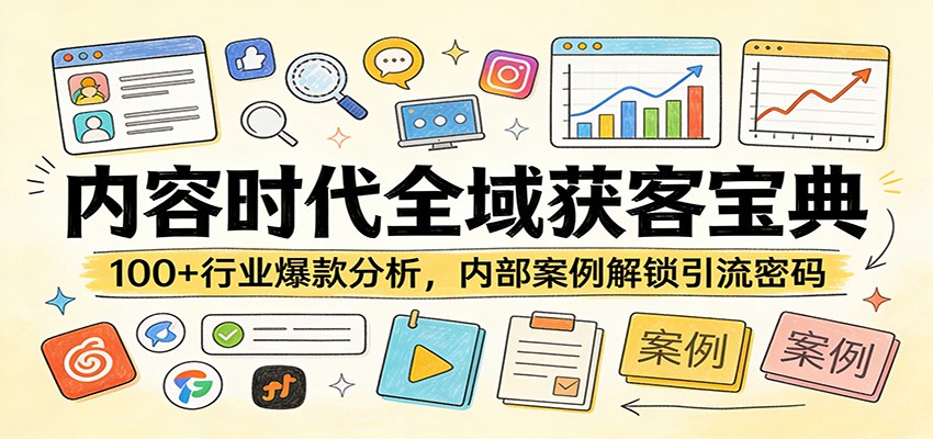 内容时代全域获客宝典：100+行业爆款分析，内部案例解锁引流密码-LanTi云网创