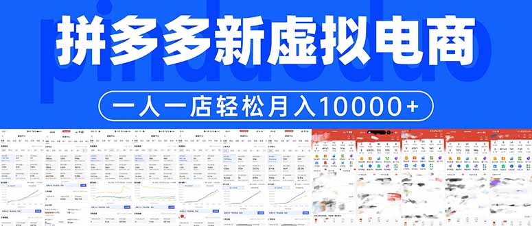 拼多多虚拟电商一人一店轻松月入10000+-LanTi云网创