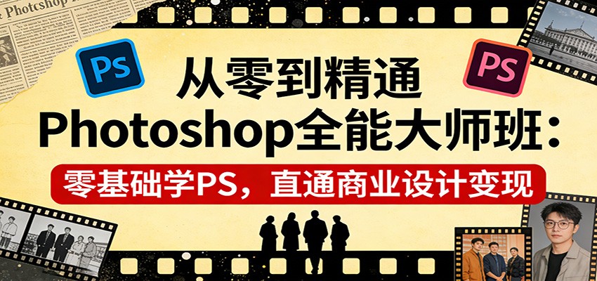 从零到精通Photoshop全能大师班：零基础学PS，直通商业设计变现-LanTi云网创