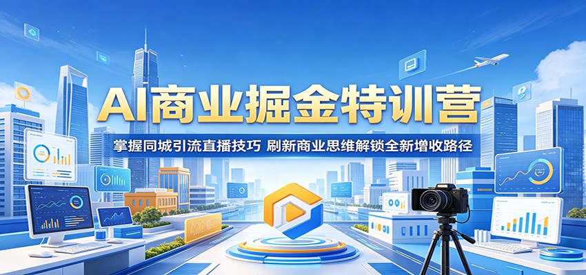 AI商业掘金特训营：掌握同城引流直播技巧，刷新商业思维解锁全新增收路径-LanTi云网创