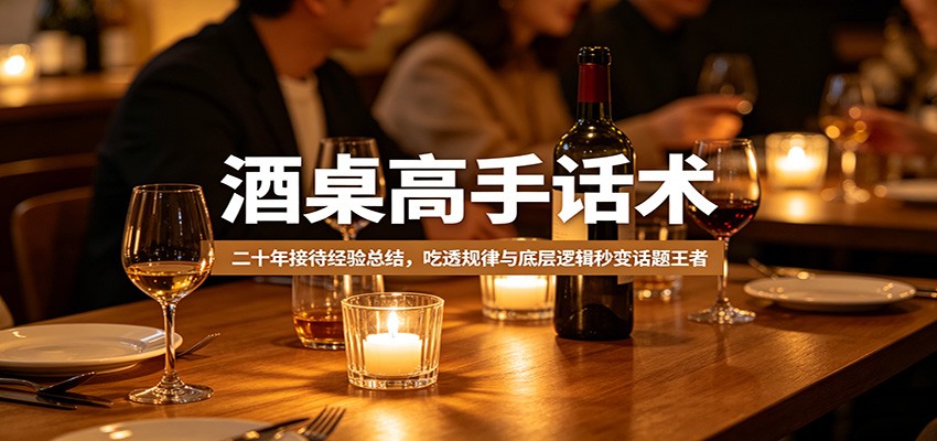 酒桌高手话术：二十年接待经验总结，吃透规律与底层逻辑秒变话题王者-LanTi云网创