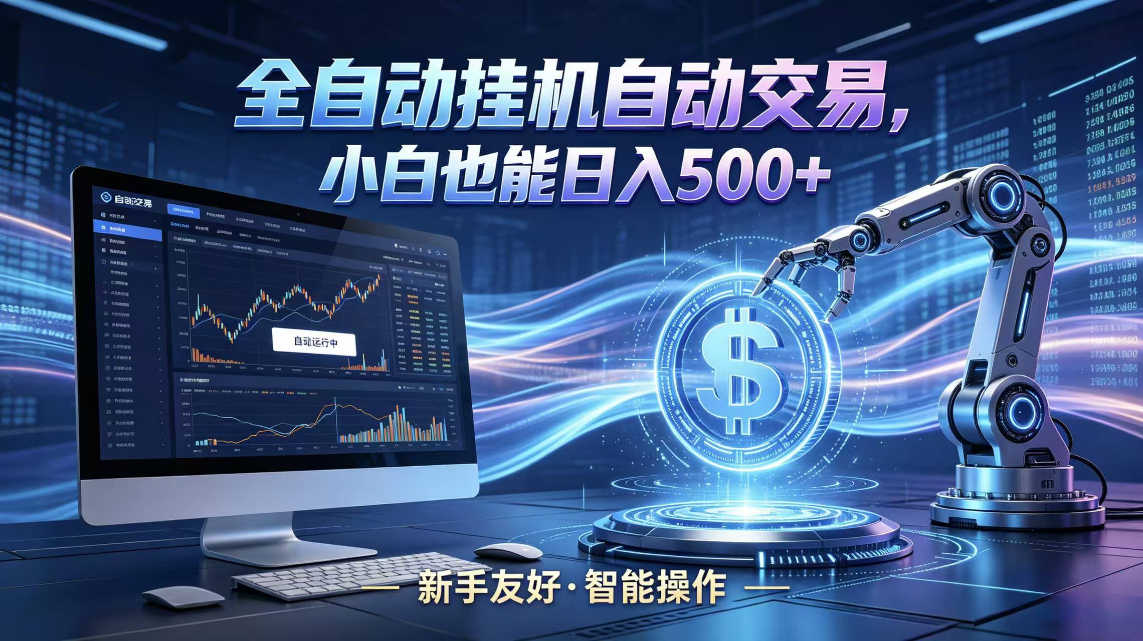 全新智能化交易助手，傻瓜式操作，小白也能快速上手，轻松实现日入500+-LanTi云网创