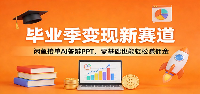 毕业季变现新赛道：闲鱼接单AI答辩PPT，零基础也能轻松赚佣金-LanTi云网创