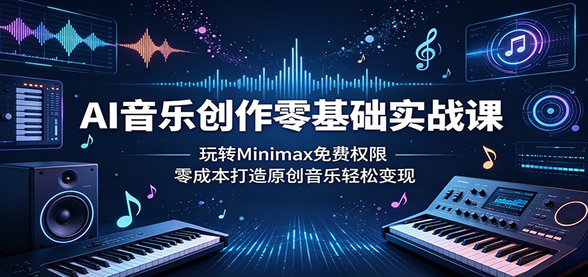 AI音乐创作零基础实战课：玩转Minimax免费权限，零成本打造原创音乐轻松变现-LanTi云网创