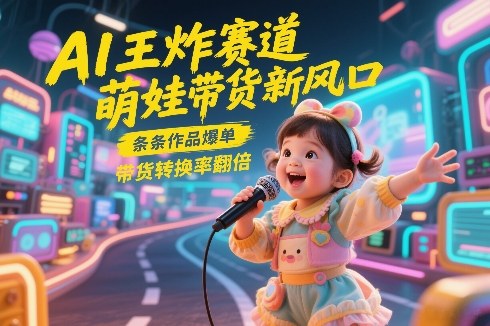 AI王炸赛道，萌娃带货新风口，条条作品爆单，带货转换率翻倍，核心逻辑拆解-LanTi云网创