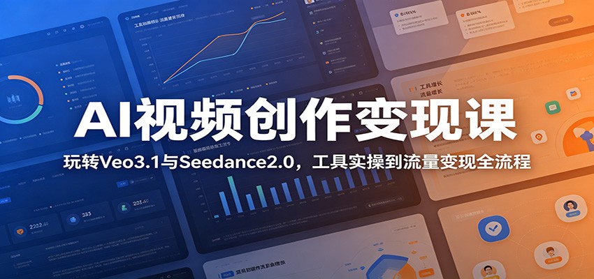 AI视频创作变现课：玩转Veo3.1与Seedance2.0，工具实操到流量变现全流程-LanTi云网创