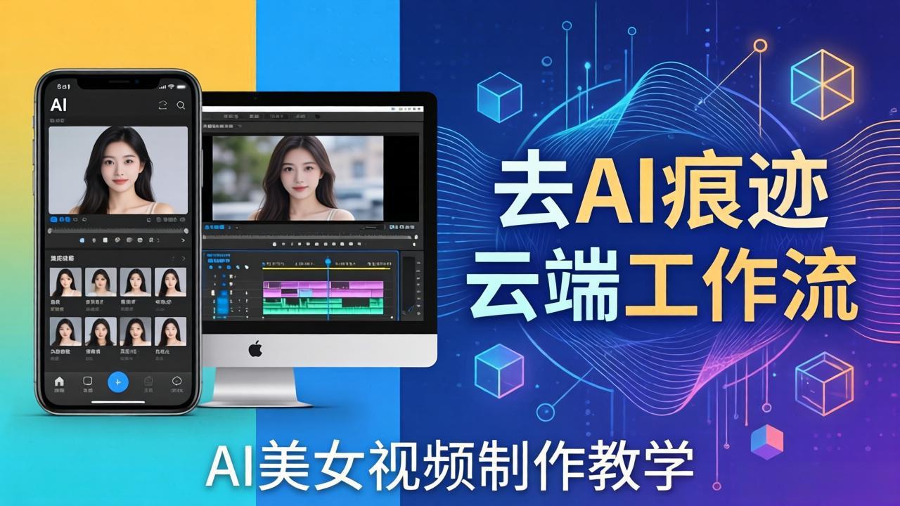 AI美女视频制作教学：去AI痕迹，云端工作流出图，手机电脑均可，不需要配置-LanTi云网创