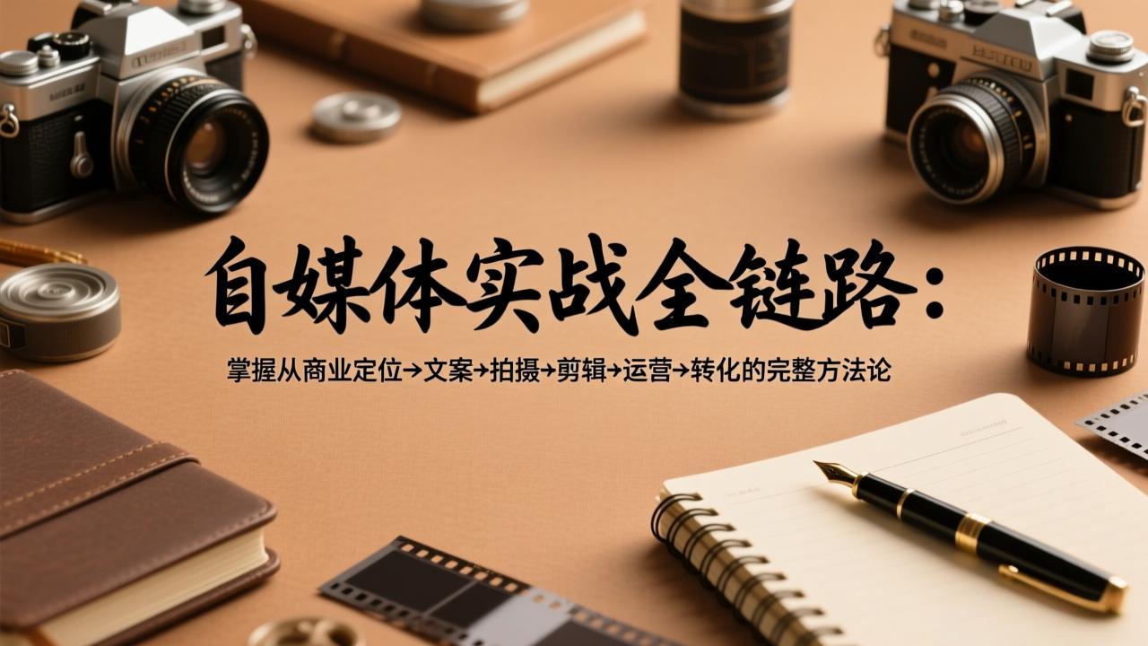 自媒体实战全链路：掌握从商业定位→文案→拍摄→剪辑→运营→转化的完整方法论-LanTi云网创