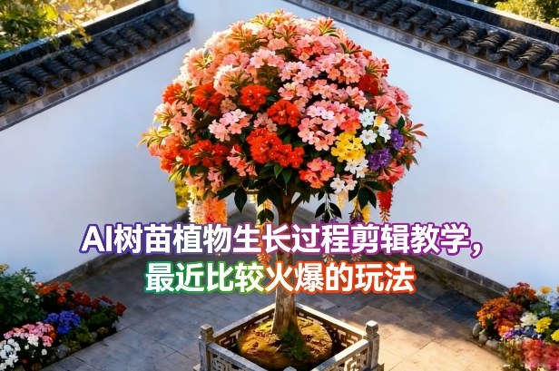 AI树苗植物生长过程剪辑教学，最近比较火爆的玩法-LanTi云网创