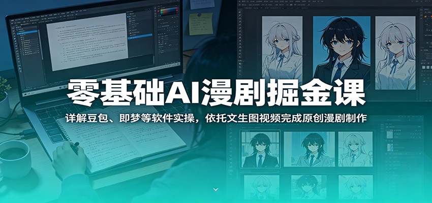 零基础AI漫剧掘金课：详解豆包、即梦等软件实操，依托文生图视频完成原创漫剧制作-LanTi云网创