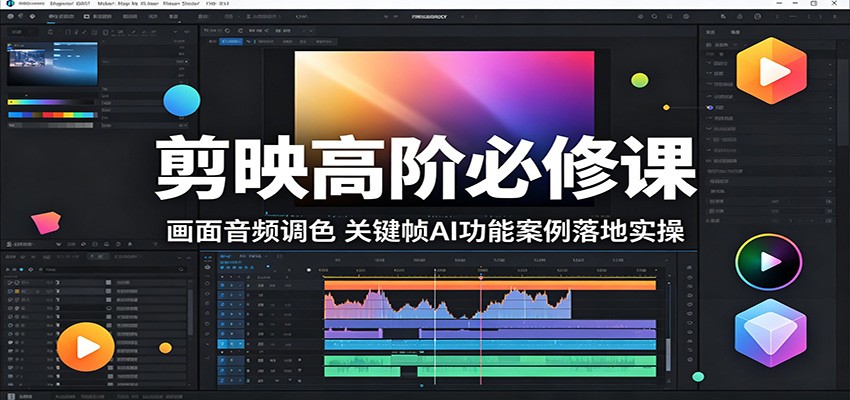 剪映高阶必修课：画面音频调色，关键帧AI功能案例落地实操-LanTi云网创