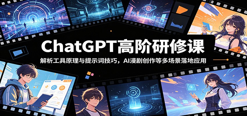 ChatGPT高阶研修课：解析工具原理与提示词技巧，AI漫剧创作等多场景落地应用-LanTi云网创