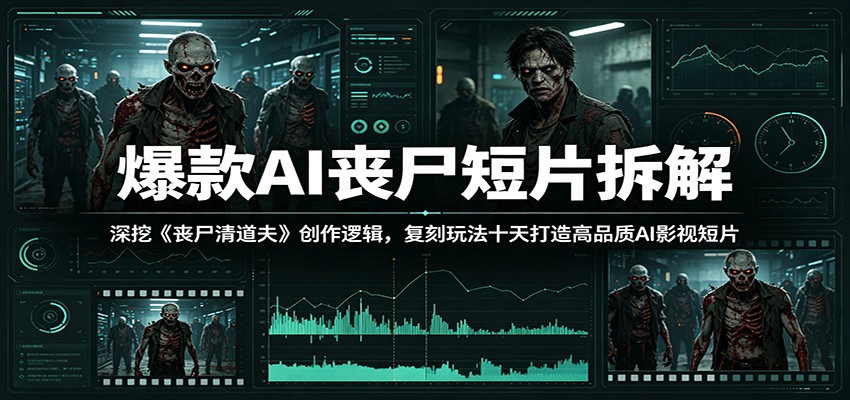 爆款AI丧尸短片拆解:深挖《丧尸清道夫》创作逻辑,复刻玩法快速打造高品质AI影视短片-LanTi云网创