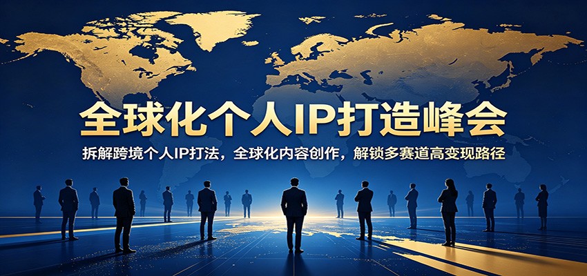 全球化个人IP打造峰会：拆解跨境个人IP打法，全球化内容创作，解锁多赛道高变现路径-LanTi云网创