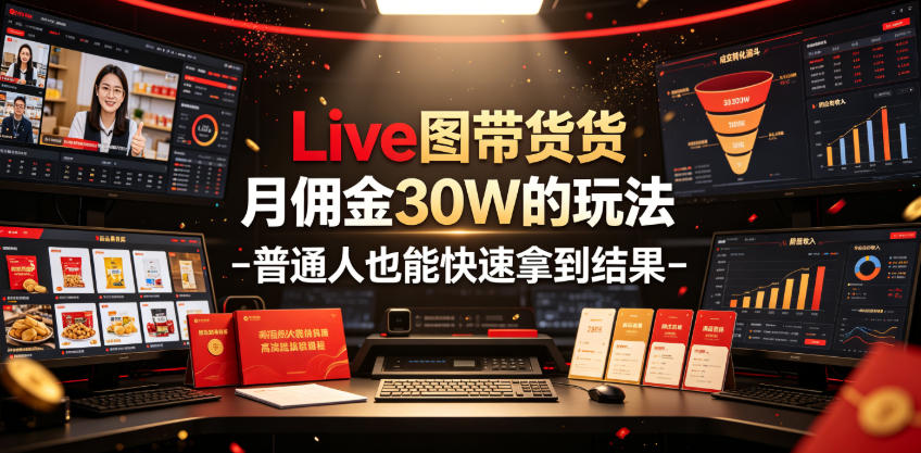 Live图带货月佣金30W的玩法-普通人也能快速拿到结果-LanTi云网创
