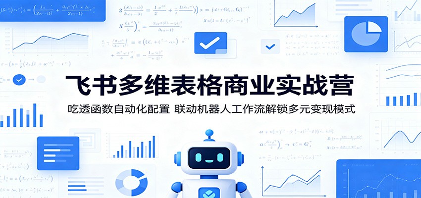 飞书多维表格商业实战营：吃透函数自动化配置，联动机器人工作流解锁多元变现模式-LanTi云网创
