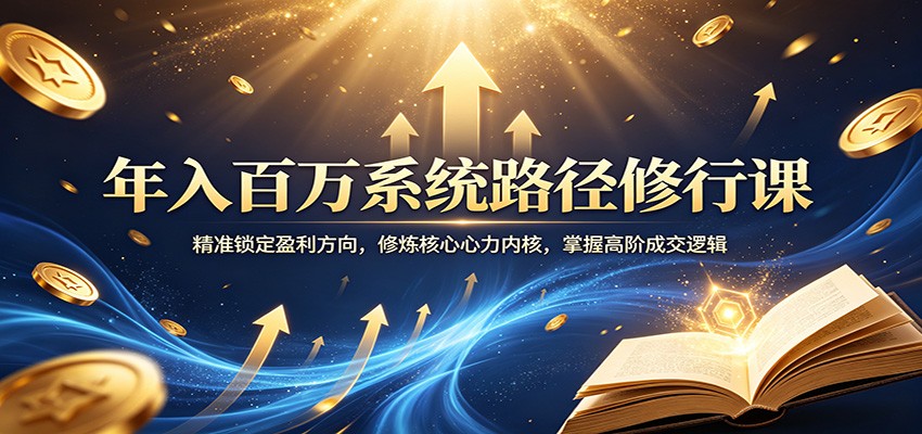 年入百万系统路径修行课：精准锁定盈利方向，修炼核心心力内核，掌握高阶成交逻辑-LanTi云网创