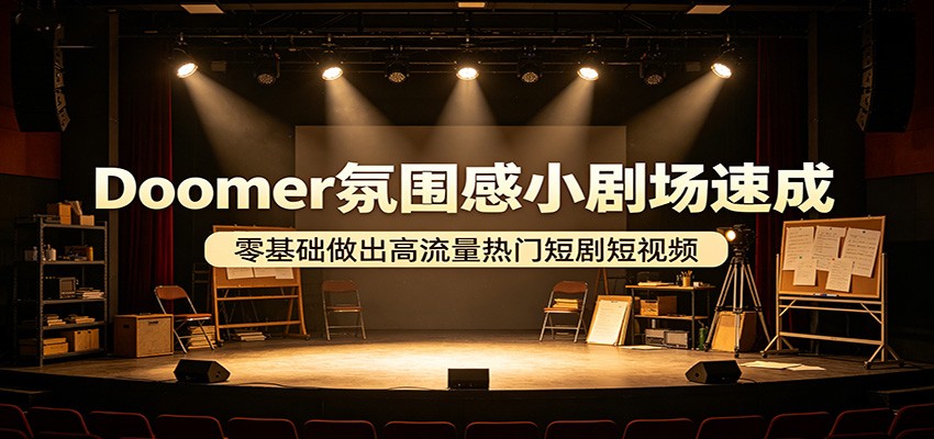 Doomer氛围感小剧场速成,零基础做出高流量热门短剧短视频-LanTi云网创
