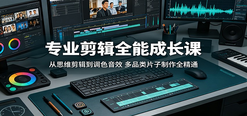 专业剪辑全能成长课：从思维剪辑到调色音效，多品类片子制作全精通-LanTi云网创
