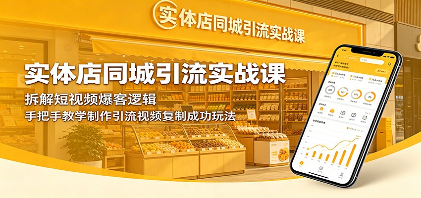 实体店同城引流实战课：拆解短视频爆客逻辑，手把手教学制作引流视频复制成功玩法-LanTi云网创