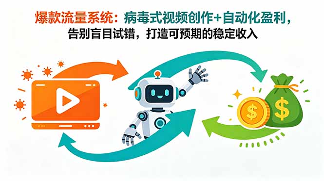 爆款流量系统：病毒式视频创作+自动化盈利，告别盲目试错，打造可预期的稳定收入-LanTi云网创