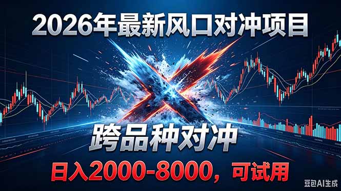 2026创业新风口！最新对冲！跨品种对冲！日收益2000-6000+-LanTi云网创