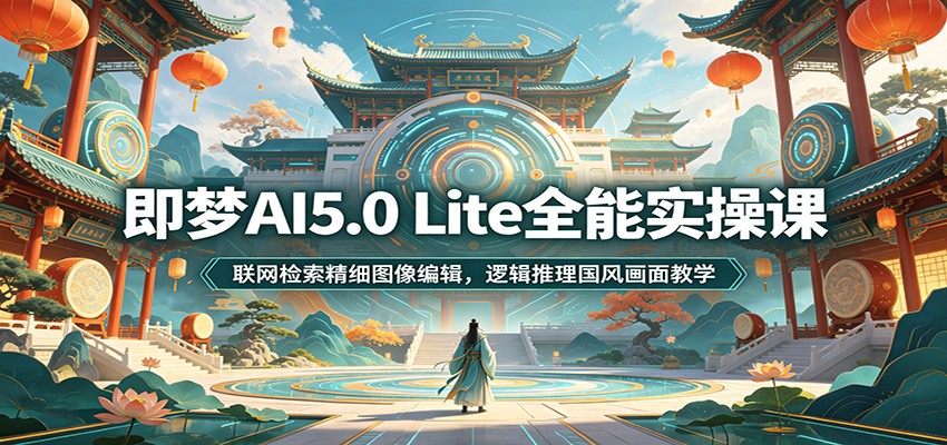 即梦AI5.0 Lite全能实操课：联网检索精细图像编辑，逻辑推理国风画面教学-LanTi云网创