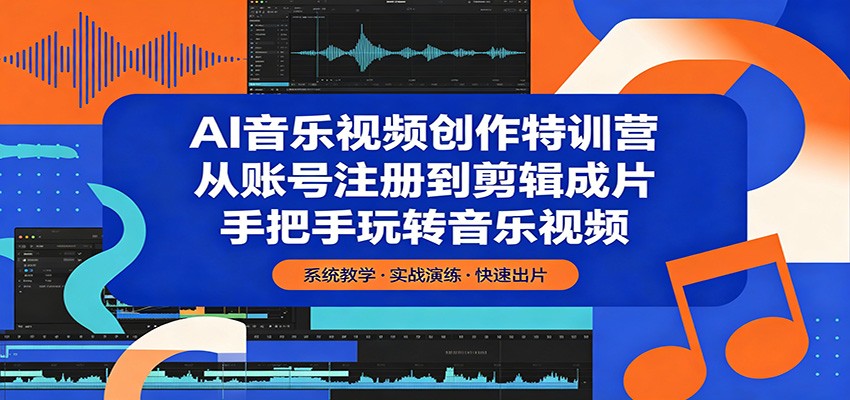 AI音乐视频创作特训营：从账号注册到剪辑成片，手把手玩转音乐视频-LanTi云网创