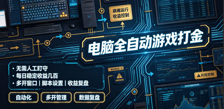 电脑全自动游戏打金，无需人工盯守，每日稳定收益几百！【揭秘】-LanTi云网创