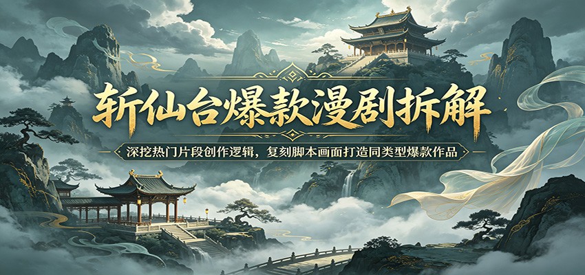 斩仙台爆款漫剧拆解：深挖热门片段创作逻辑，复刻脚本画面打造同类型爆款作品-LanTi云网创