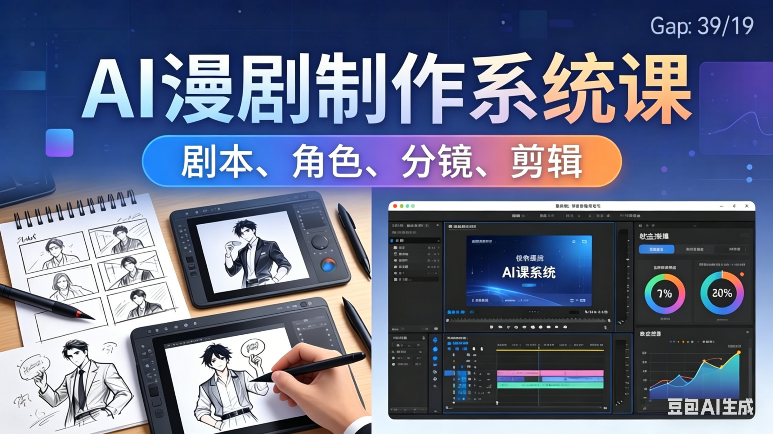 AI漫剧制作系统课:0基础从0到1学会AI制作,掌握剧本、角色、分镜、剪辑全套技能,轻松做号变现-LanTi云网创