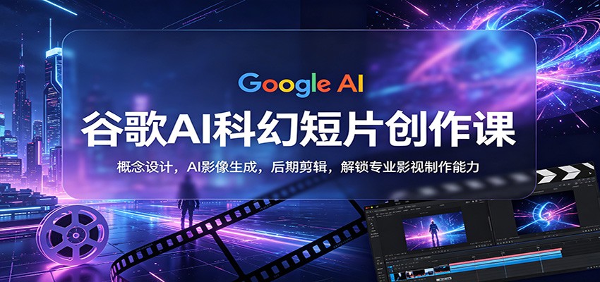 谷歌AI科幻短片创作课:概念设计,AI影像生成,后期剪辑,解锁专业影视制作能力-LanTi云网创
