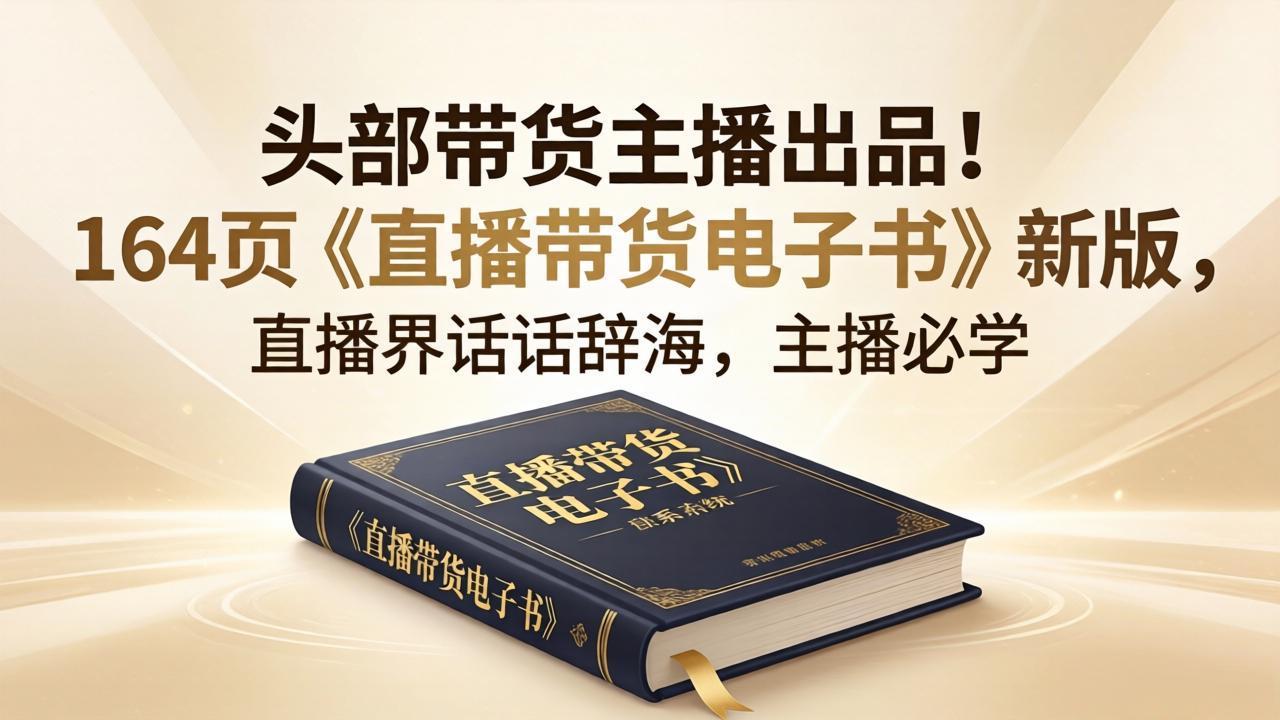 头部带货主播出品！164页《直播带货电子书》新版，直播界话术辞海，主播必学-LanTi云网创