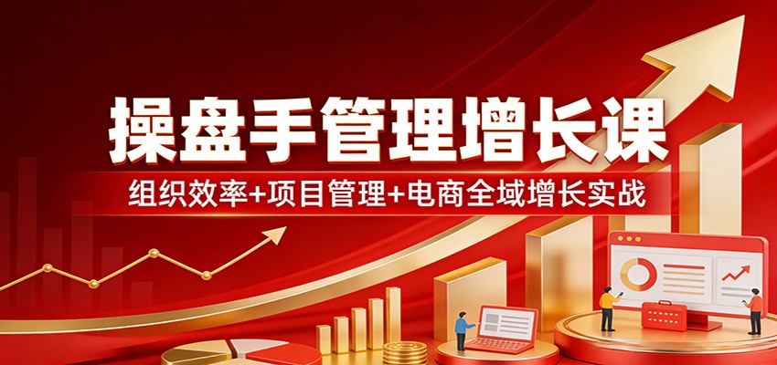 操盘手管理增长课：组织效率+项目管理+电商全域增长实战-LanTi云网创