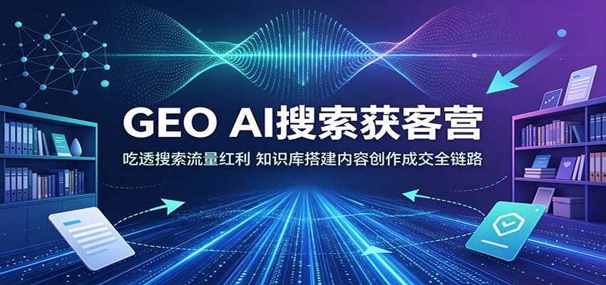 GEO AI搜索获客营：吃透搜索流量红利，知识库搭建内容创作成交全链路-LanTi云网创