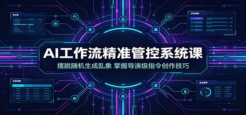 AI工作流精准管控系统课：摆脱随机生成乱象，掌握导演级指令创作技巧-LanTi云网创
