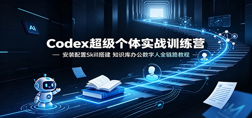 Codex超级个体实战训练营：安装配置Skill搭建，知识库办公数字人全链路教程-LanTi云网创